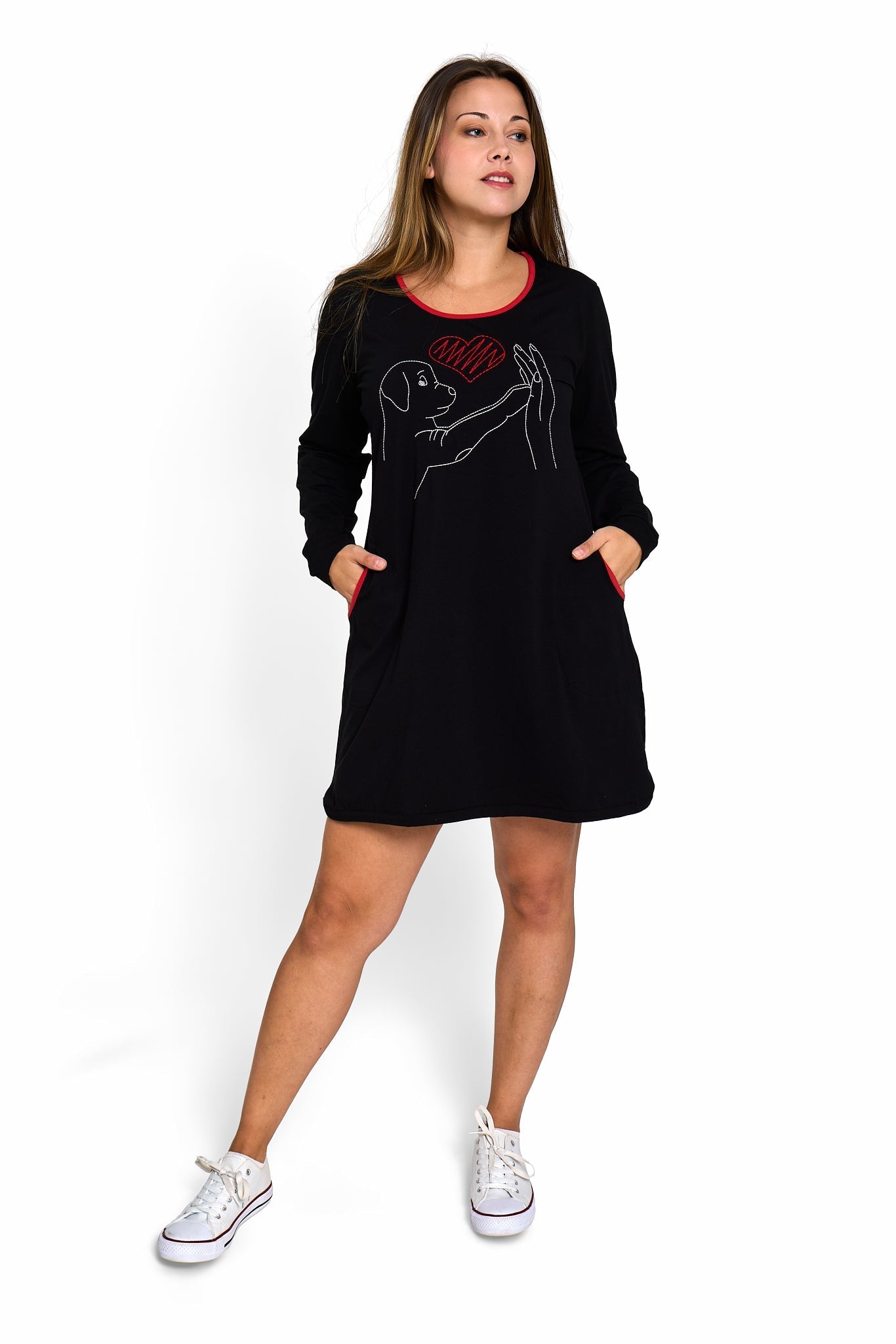 UNCONDITIONAL Short Long Sleeve Dress