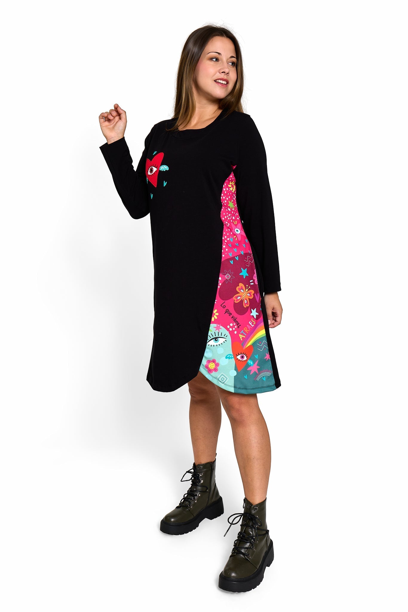 Long Sleeve Dress WHAT YOU VIBRATE YOU ATTRACT