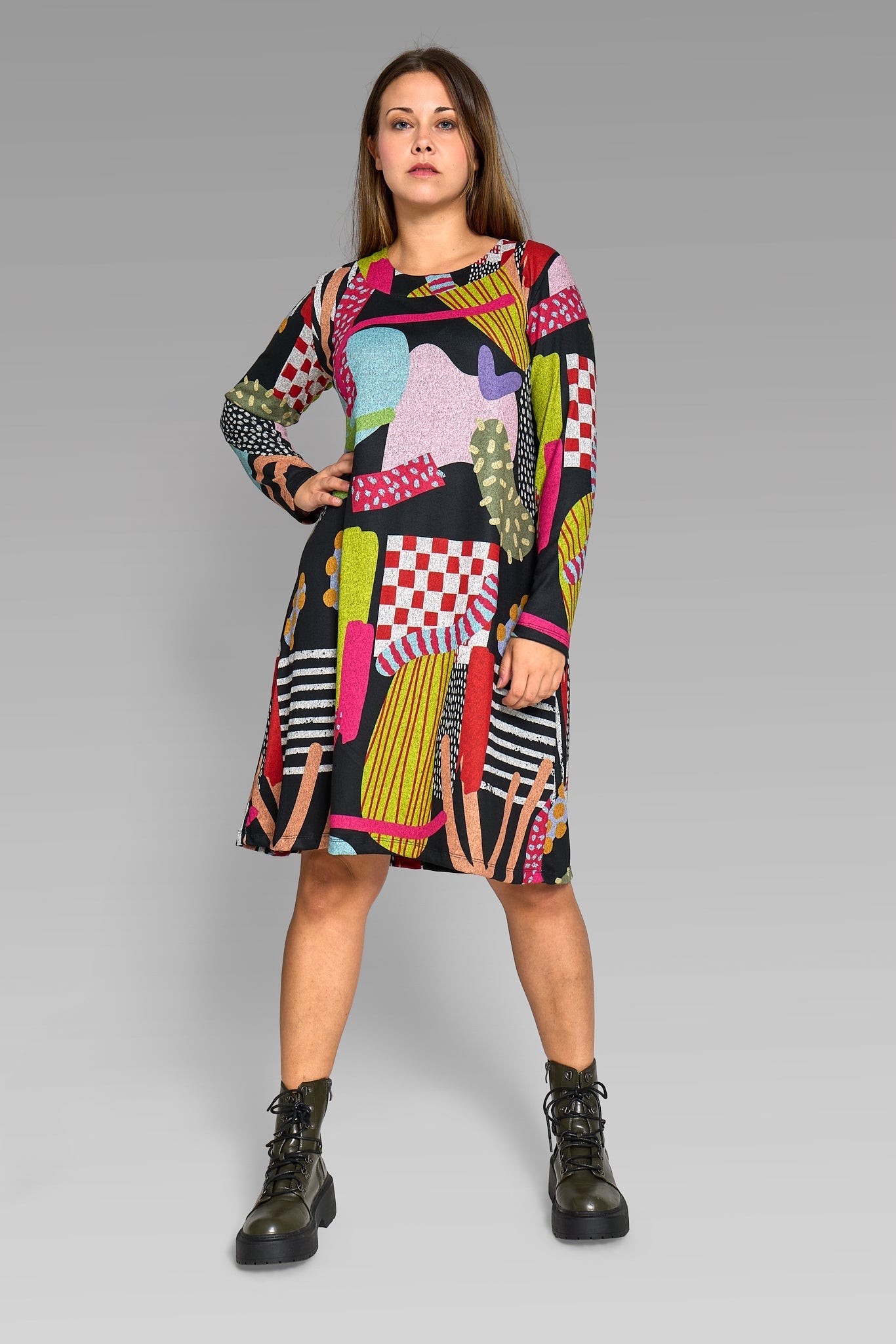 Long Sleeve Dress TEMPORAL LINE