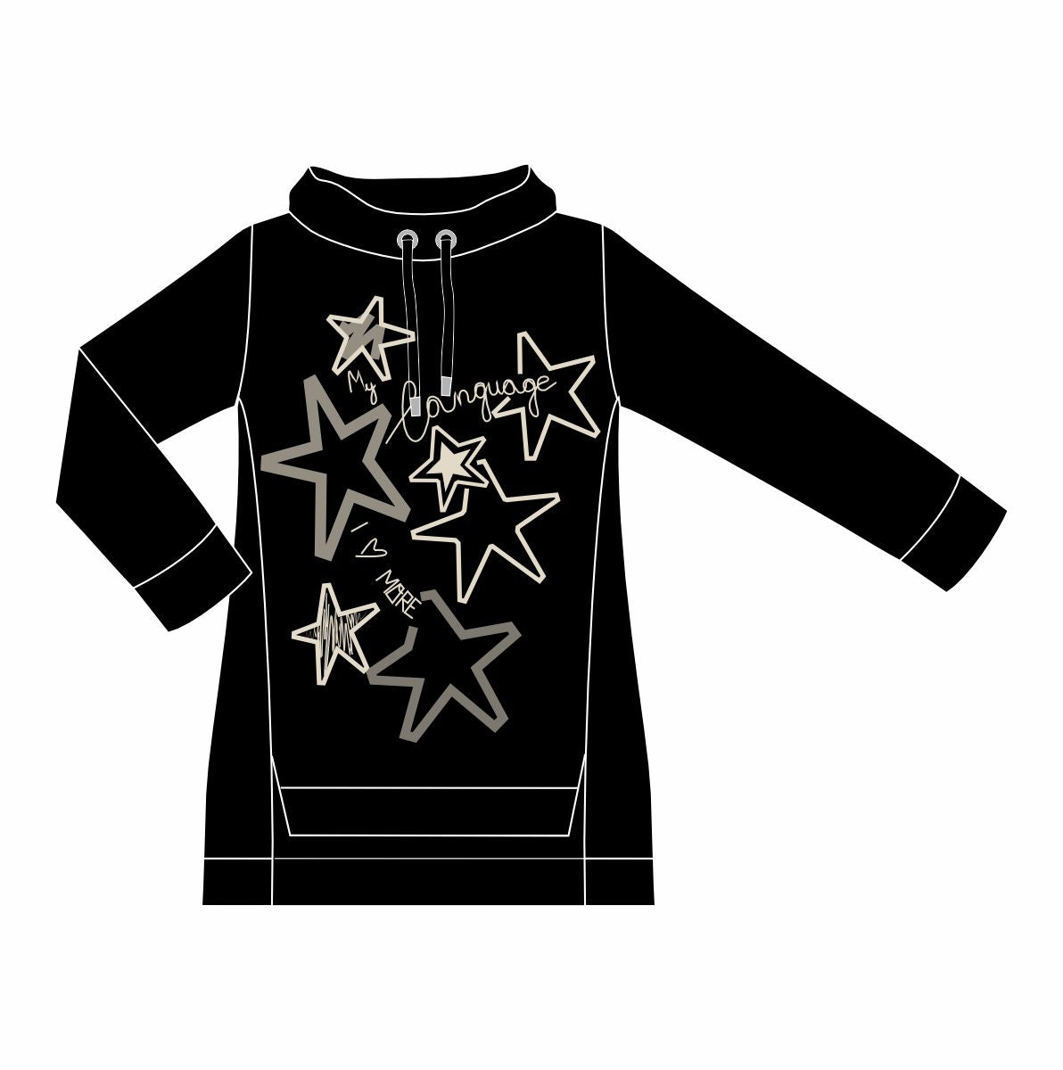 Long Sleeve Sweatshirt MY LANGUAGE I LOVE MORE
